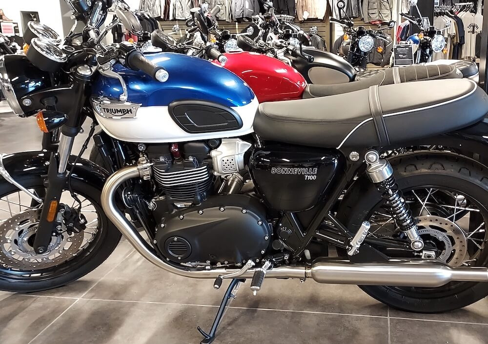 Mulhouse Triumph Bonneville T100 A2 motorcycle rental 15986