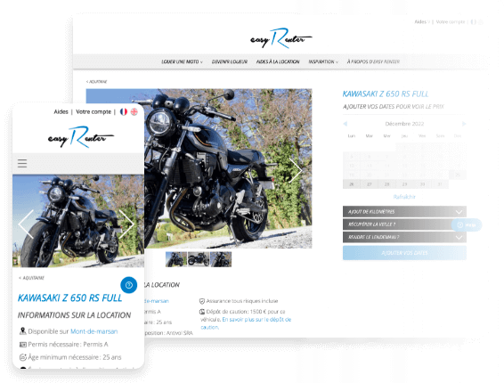 Mockup page produit Easy Renter