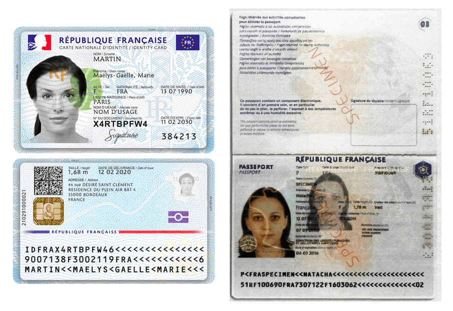 Exemple pièce d'identité